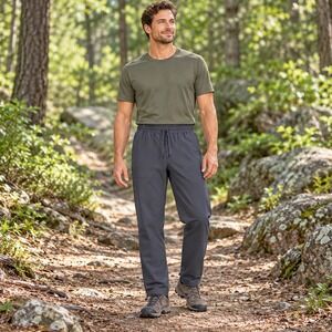 NEW Eddie Bauer L Pull On Trail Pant Charcoal Outdoor Hiking EB011714